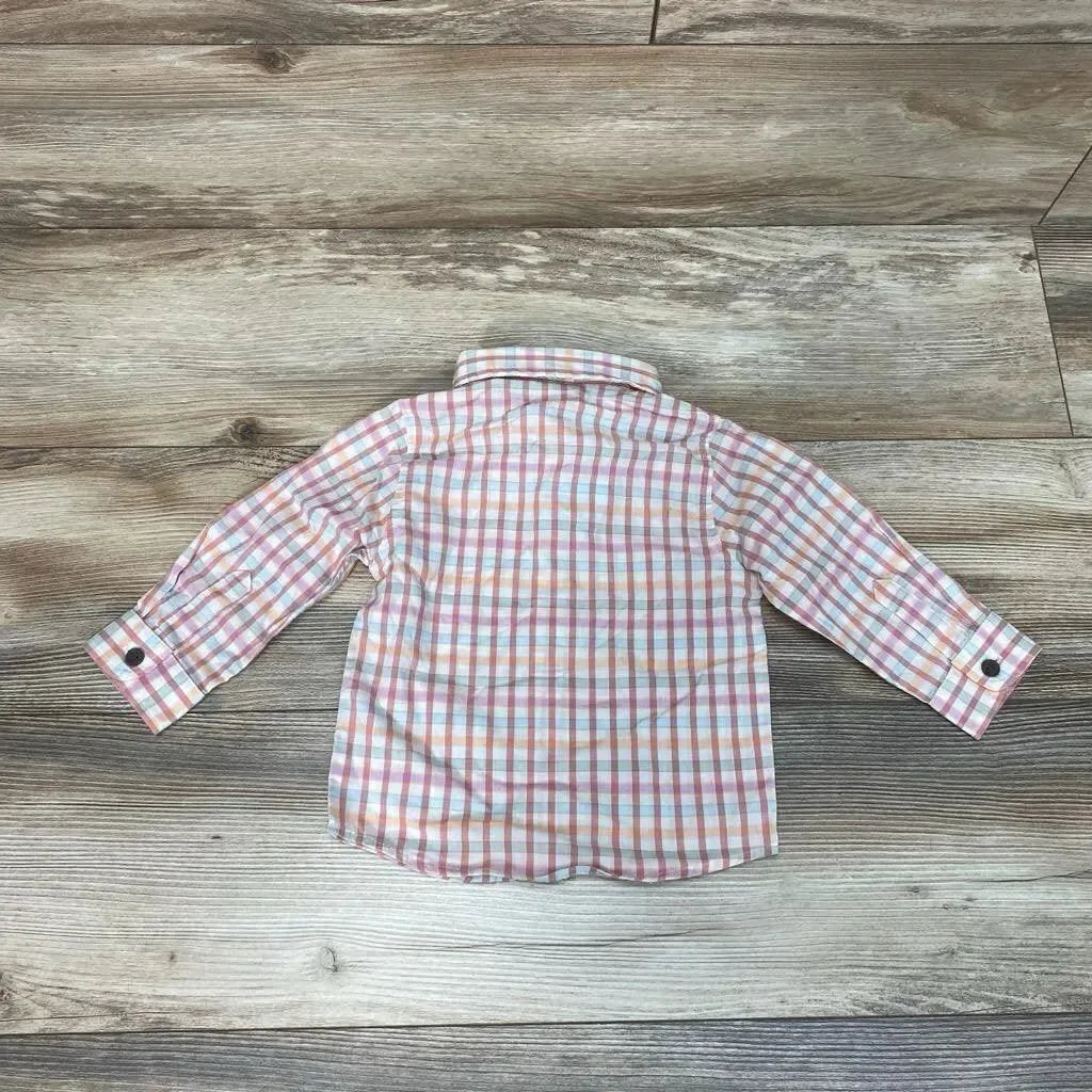 NEW Cat & Jack Plaid Button-Up Shirt sz 12m - Me 'n Mommy To Be