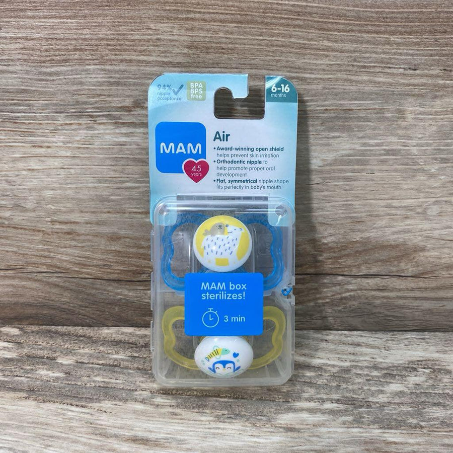 NEW MAM 2pk Air Pacifiers 6-16m - Me 'n Mommy To Be
