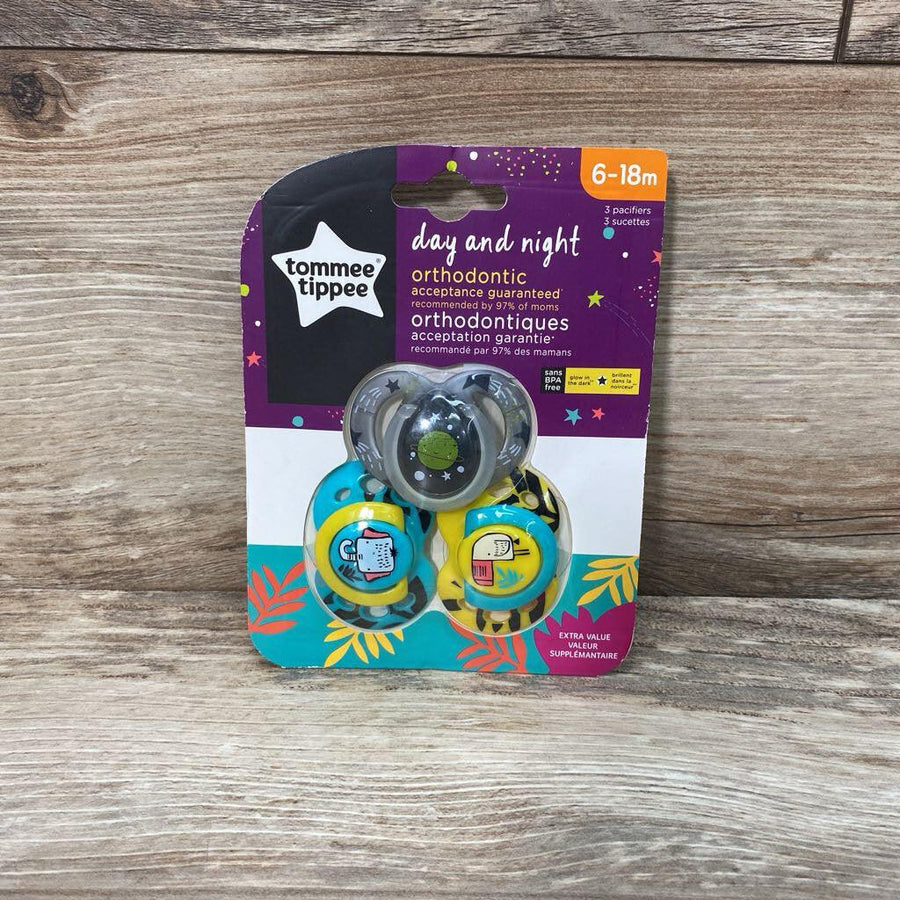 Tommee Tippee NEW 3Pk Day & Night Pacifiers 6-18m - Me 'n Mommy To Be