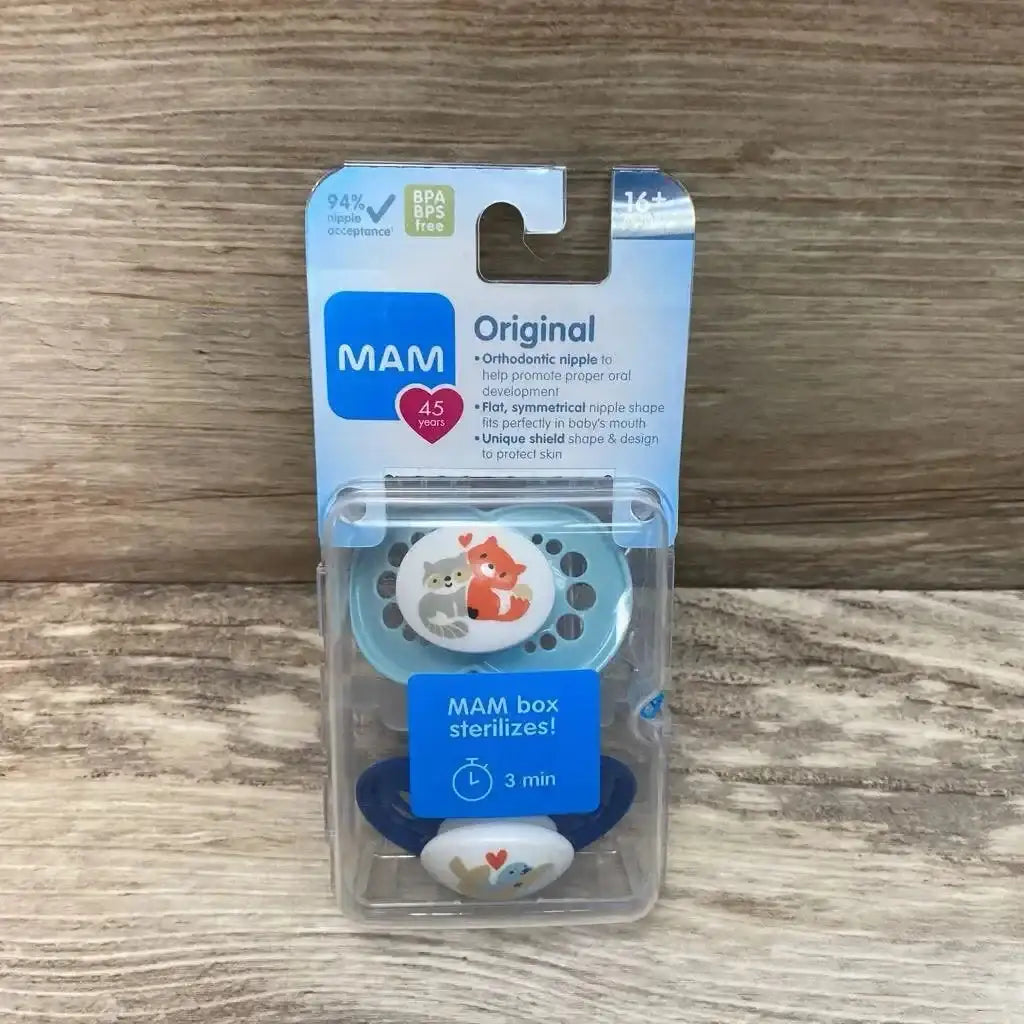 NEW MAM 2pk Original Deco Pacifiers 16m+ - Me 'n Mommy To Be