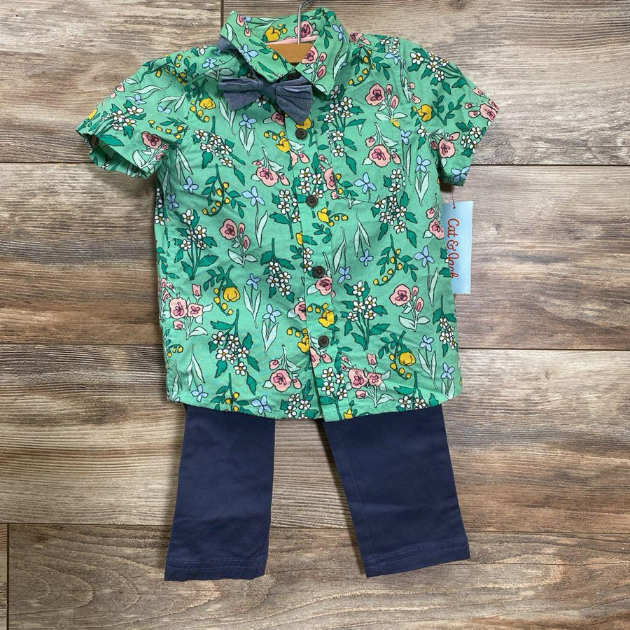 NEW Cat & Jack 3pc Floral Button Up Set sz 18m - Me 'n Mommy To Be