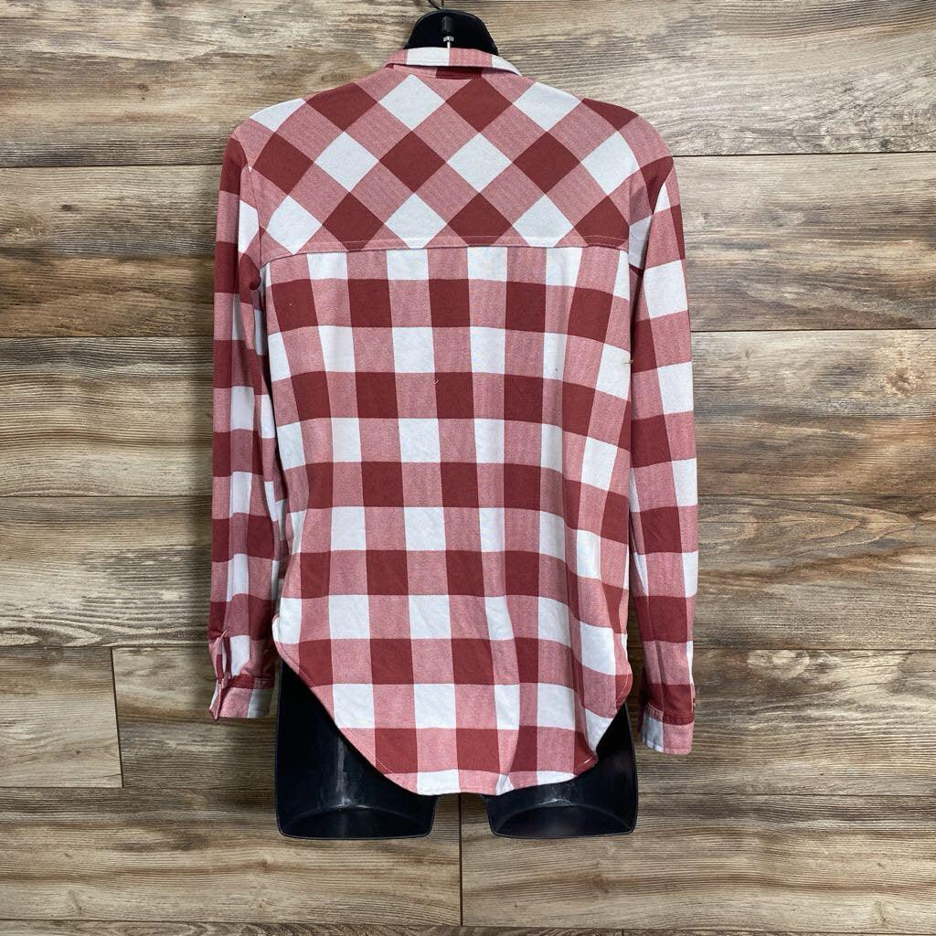 Eden & Olivia Plaid Button-Up Blouse sz Medium - Me 'n Mommy To Be