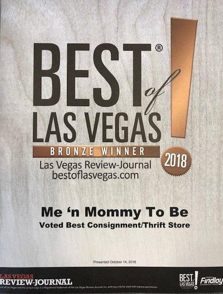 Las Vegas Review-Journal 2018 Best of Las Vegas bronze winner badge, Me 'n Mommy To Be voted Best Consignment/Thrift Store