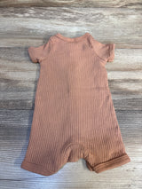 Little Beginnings Ribbed Dino Shortie Romper Tan sz 0-3m