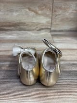 Felix & Flora Mary Jane Bow Dress Flats Gold sz 6c