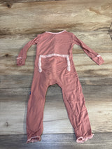 Kickee Pants Muffin Ruffle Zip Coverall Strawberry w/ Natural sz 12-18m