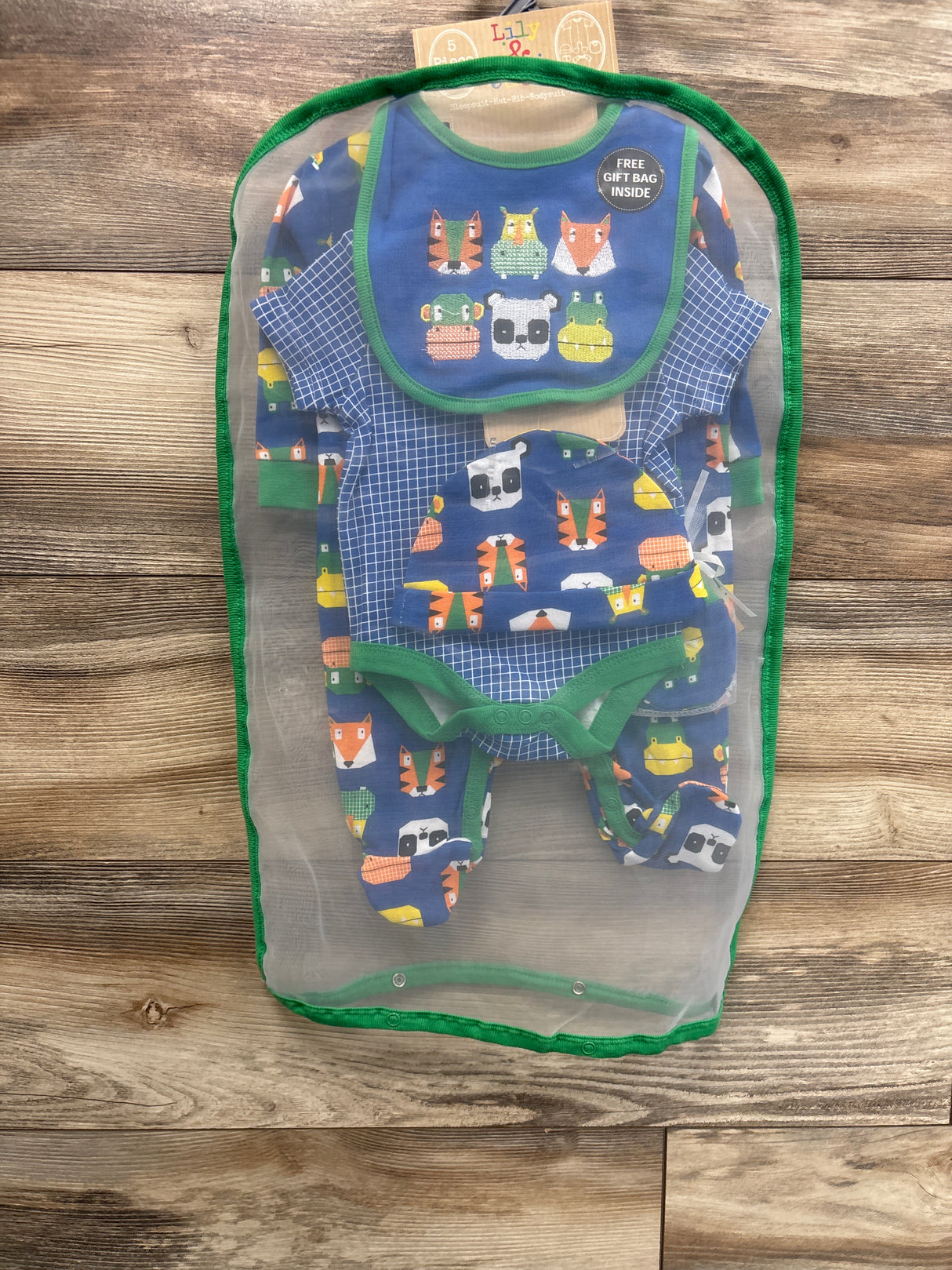 NEW Lily & Jack 5pc Layette Set Blue sz 0-3m