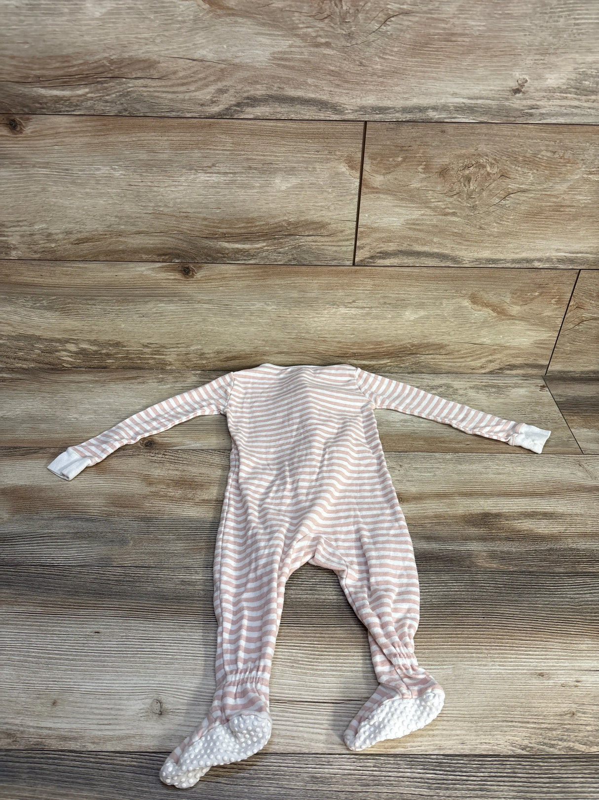 Cloud Island Striped Sleeper White sz 12m
