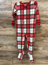 Carter's Christmas Plaid Blanket Sleeper Red sz 3T