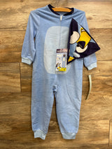 NEW Bluey 2pc Plush Sleeper and Hat Set Blue sz 3T