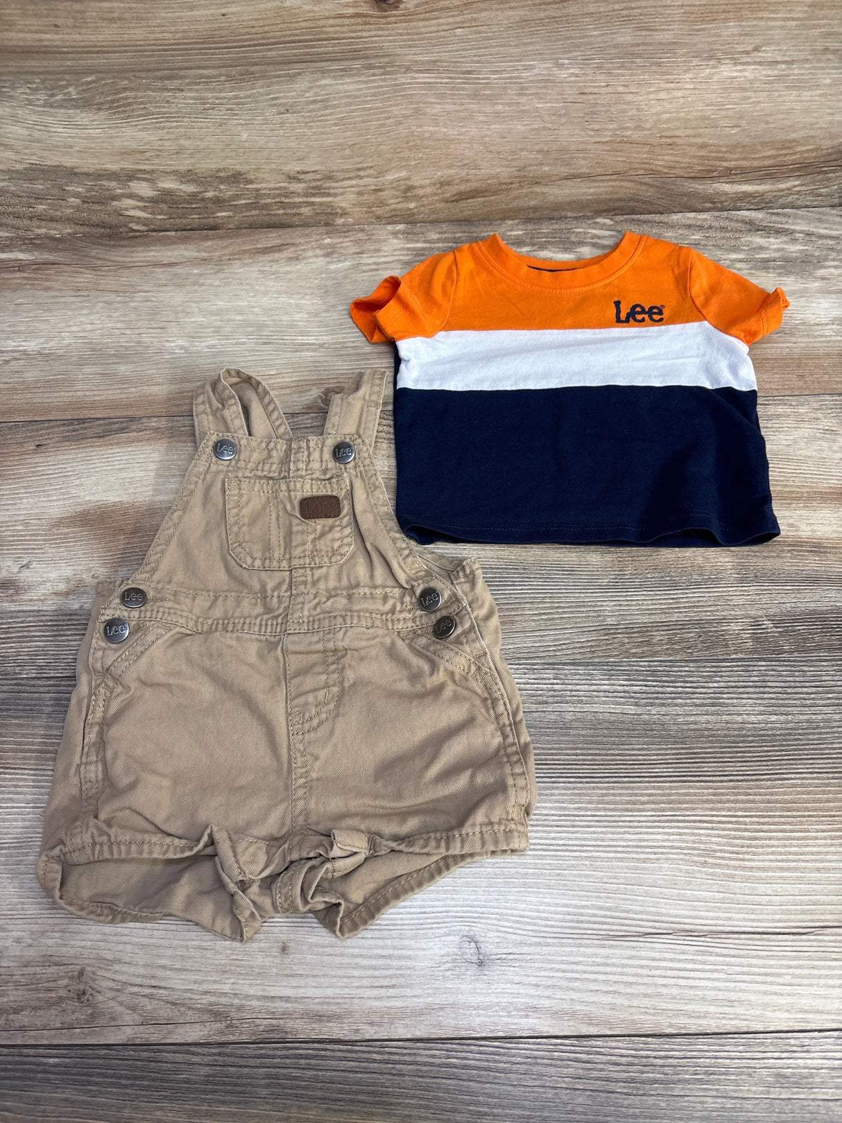 Lee 2pc Shirt & Shortall Orange sz 3-6m - Me n Mommy To Be