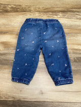 Oshkosh Floral Jeans Blue sz 9m