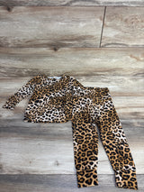 Lou Lou & Company Leopard Miles Top + Bottoms Brown sz 12-24m