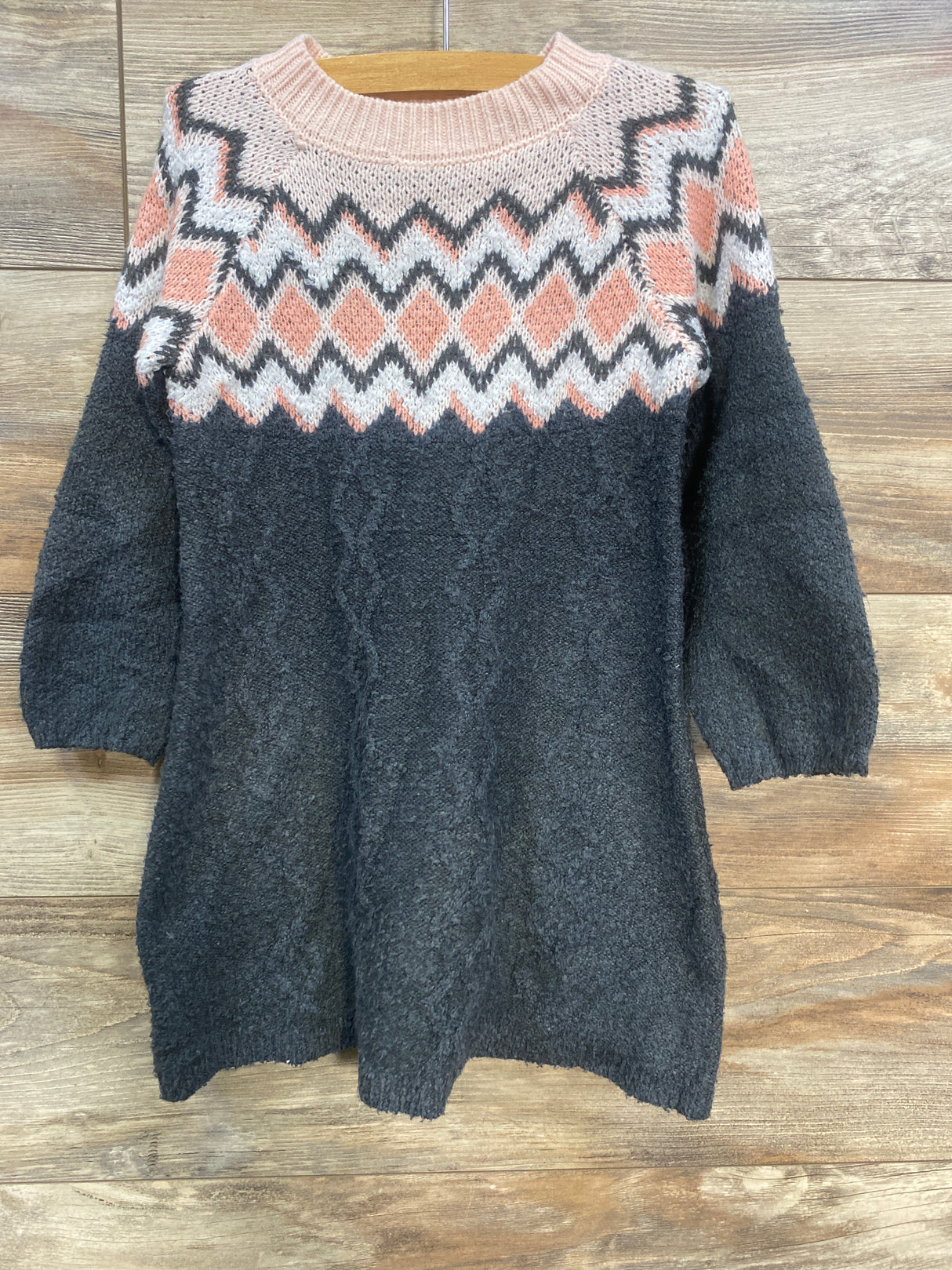 Cat & Jack Chunky Knit Sweater Dress Grey sz 4T