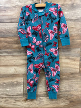 Hanna Andersson Butterfly Sleeper Teal sz 2T