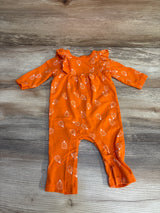 Cat & Jack Ruffled Pumpkin Coverall Orange sz 0-3m
