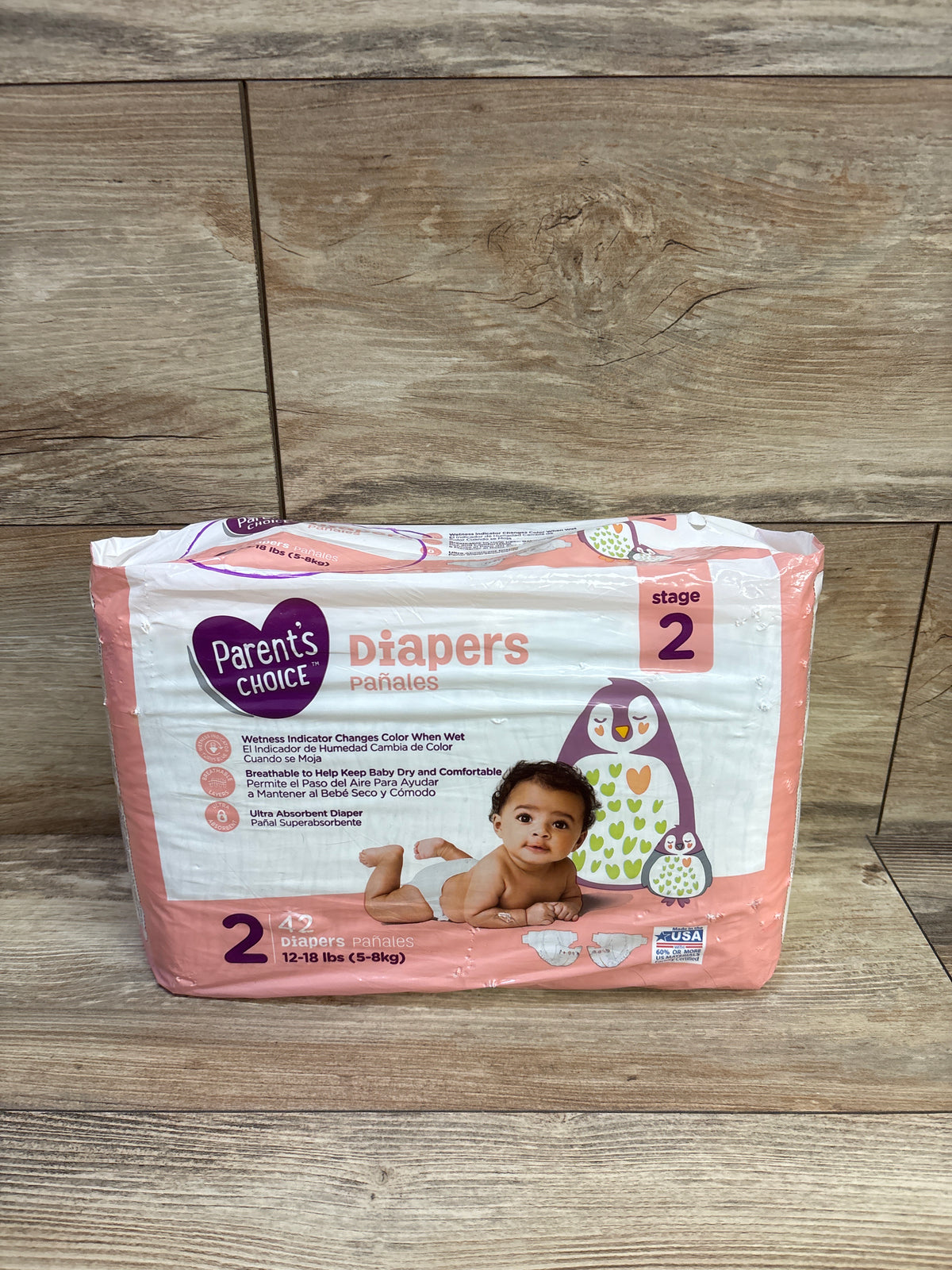 NEW Parent's Choice Diapers Size 2 42ct.