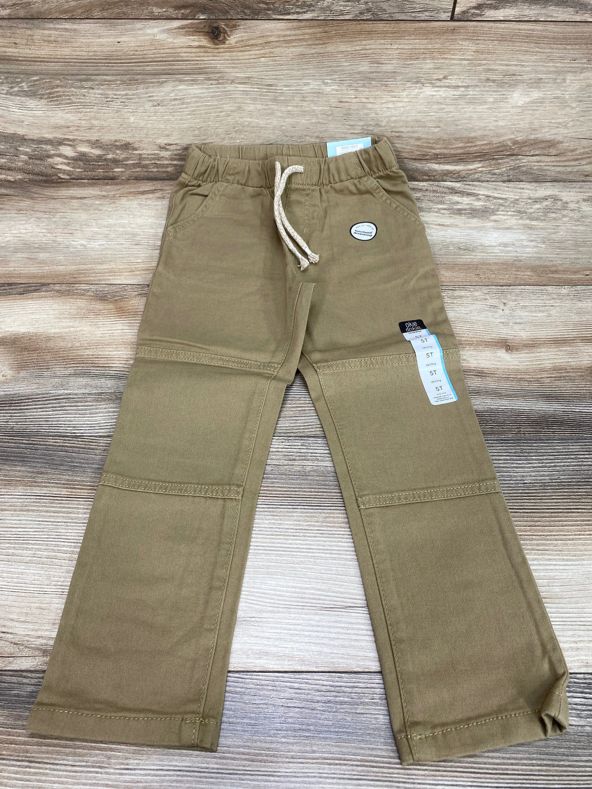 NEW Okie Dokie Skinny Pull-On Twill Pants in Warm Oak sz 5T