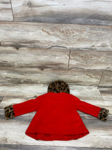 PatPat Plush Hood Fleece Pea Coat Red sz 18m