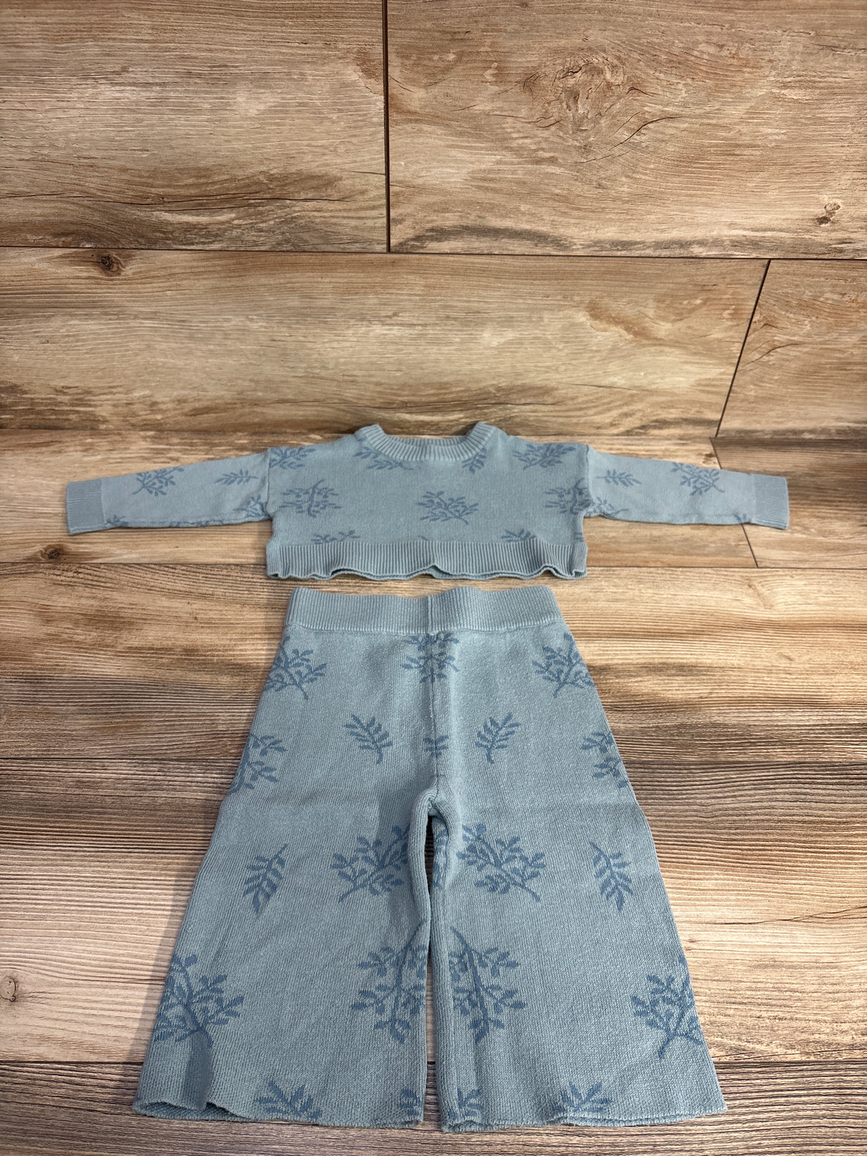 Modern Moments 2pc Knit Sweater Set Light Blue sz 12m