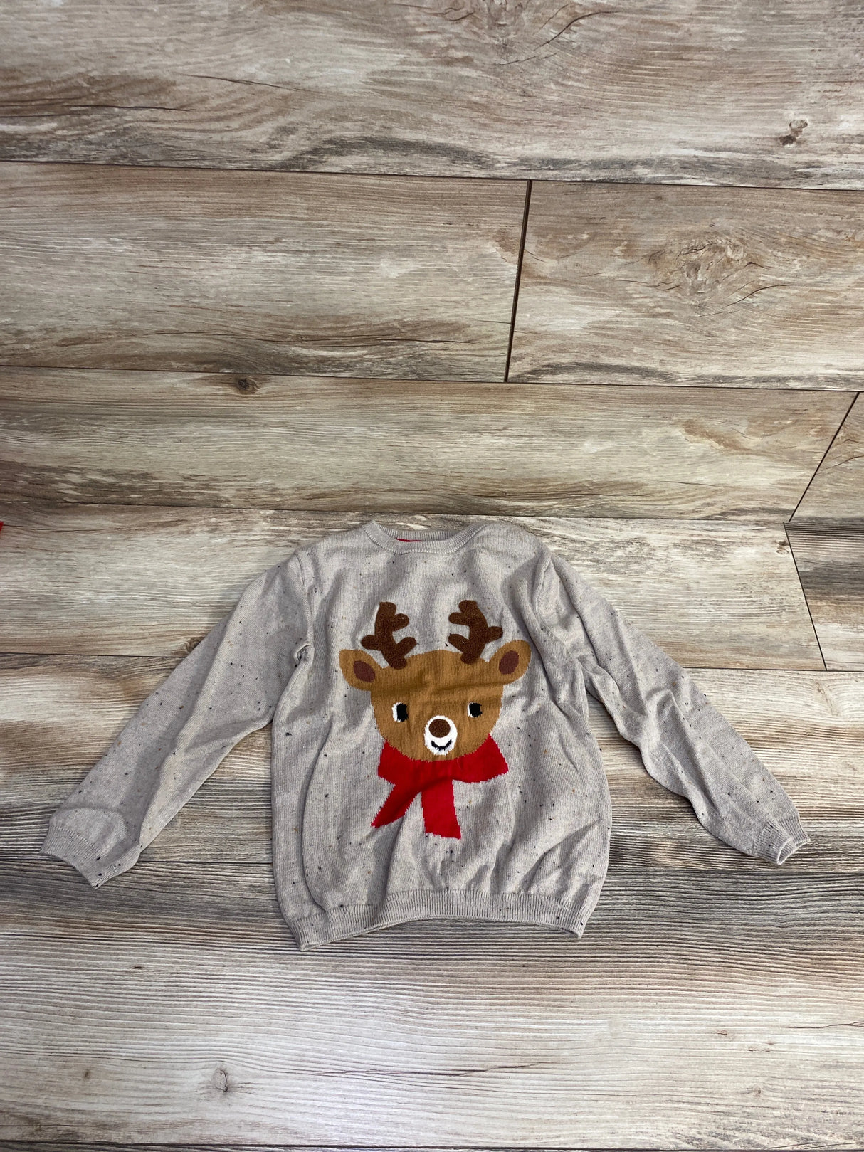 H&M Reindeer Christmas Sweater Brown sz 4T