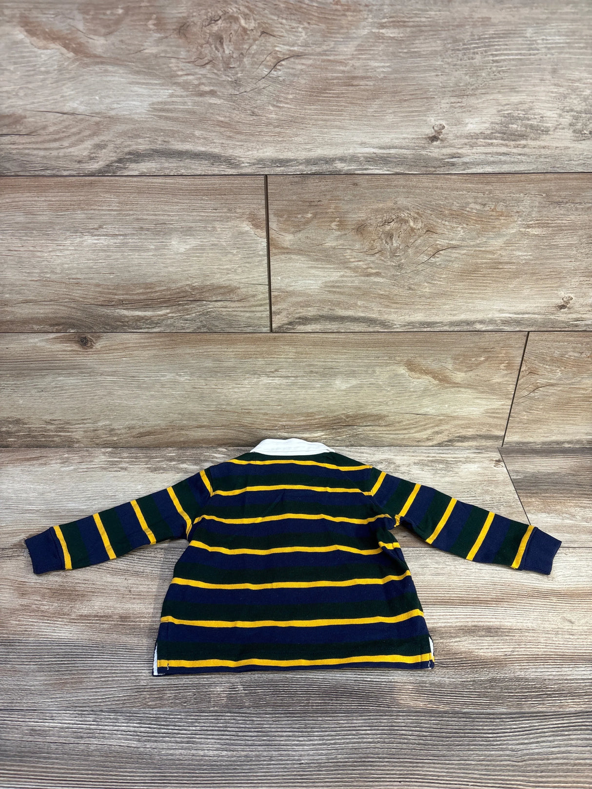 Ralph Lauren Striped Rugby Long Sleeve Polo Shirt Green sz 6m