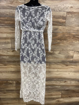 Maternity Lace Photoshoot Dress White One Size