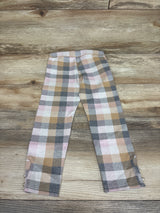 NEW Janie & Jack Button Cuff Ponte Pants in Fox Plaid sz 3T