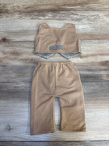 NWOT Gentleman's Plaid Vest and Pants 2pc Photography Set Beige sz Newborn