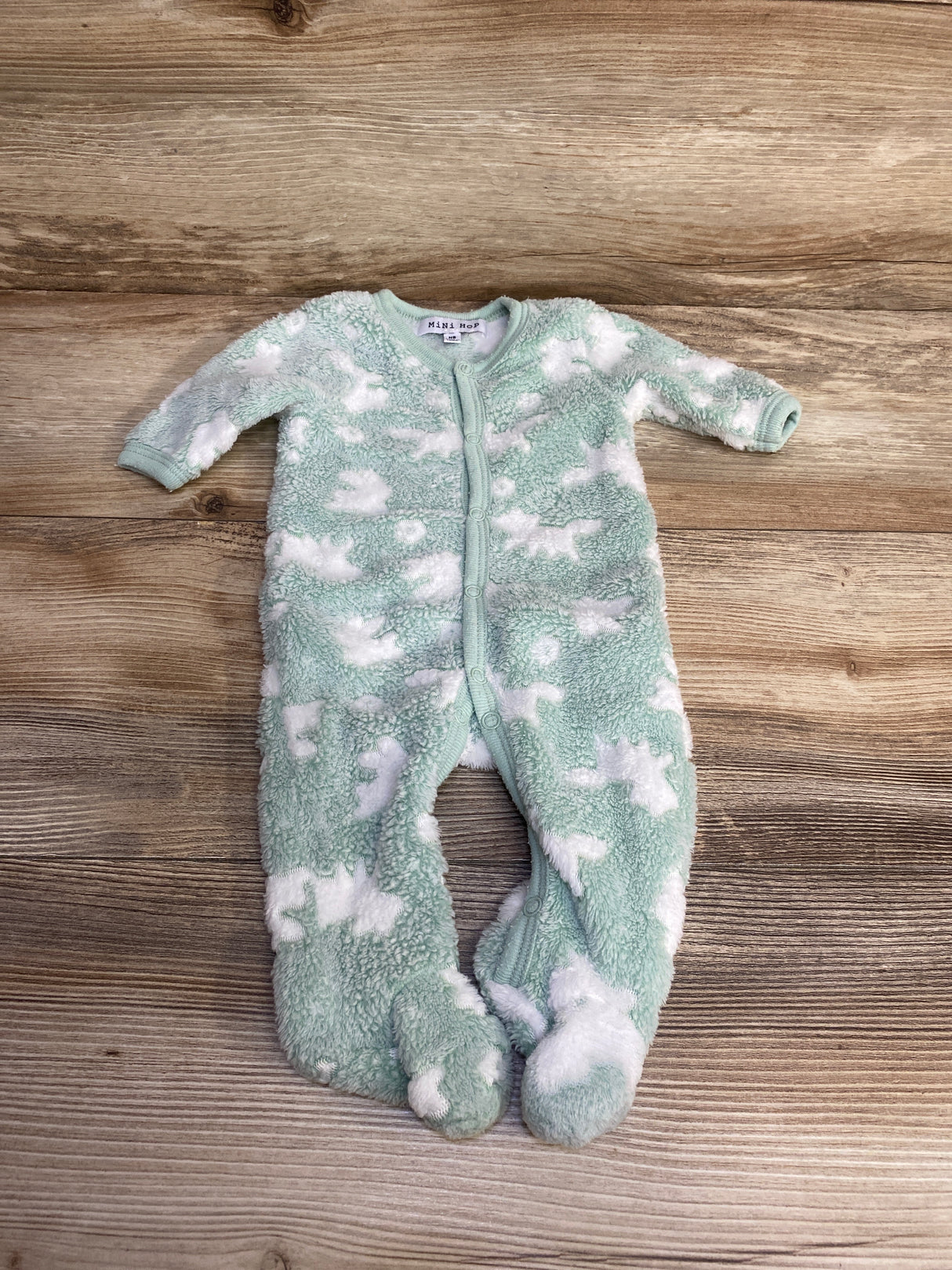 Mini Hop Bunny Blanket Sleeper Green sz Newborn