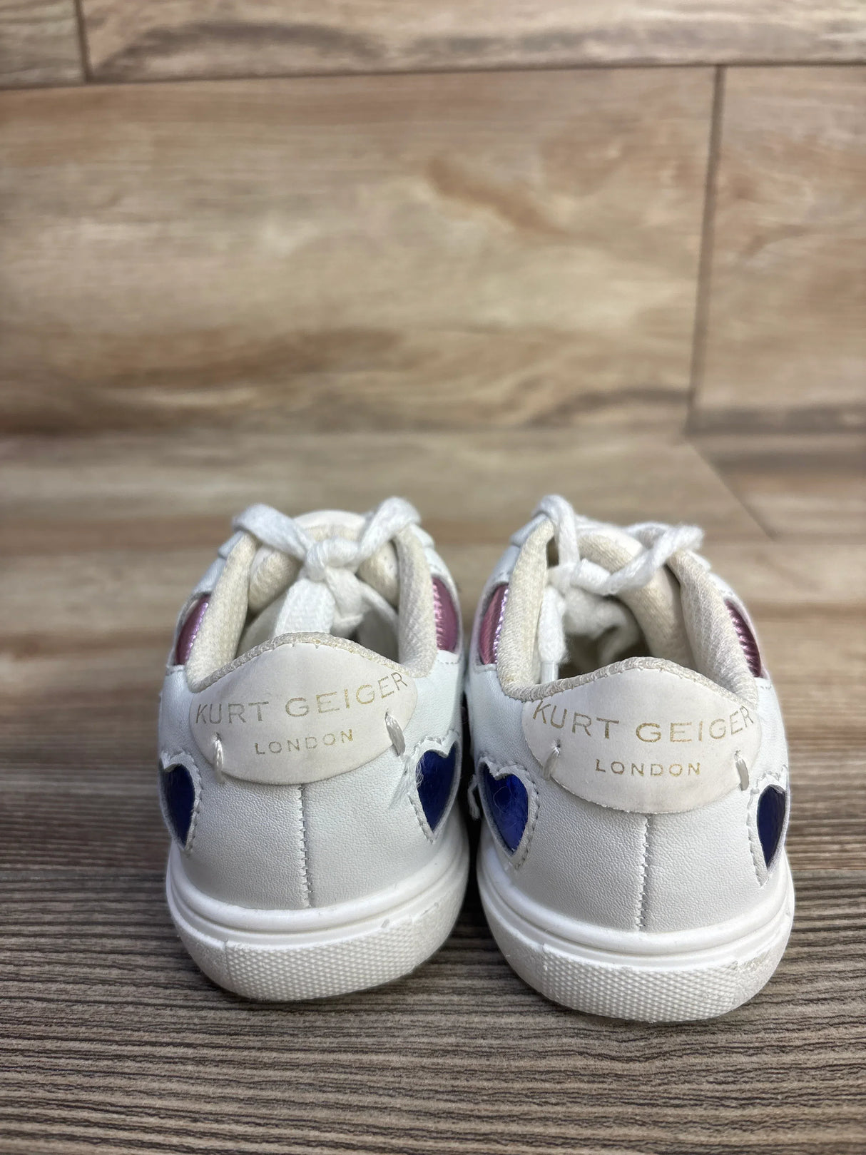 Kurt Geiger London Mini Lane Love Sneakers White sz 5c