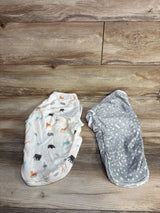 Aden + Anais Velour Swaddle Wrap 2pk Grey sz 0-3m