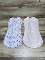 SwaddleMe 2pk Swaddle Pods White/Pink sz 0-3m