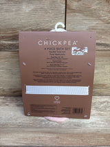NEW Chick Pea 4pc Bath Towel Set Pink Bunny
