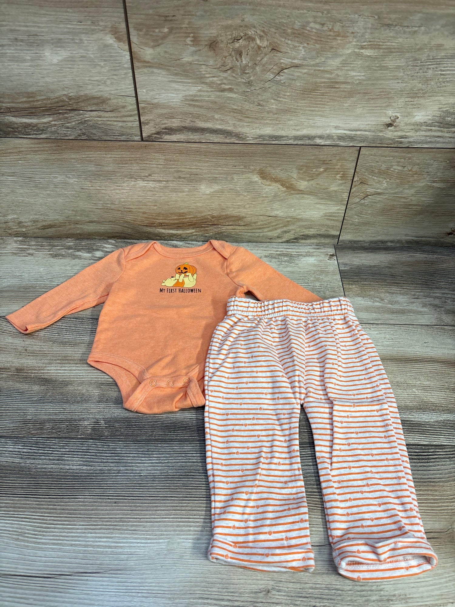 Disney Baby 2pc Winnie The Pooh My First Halloween Set Orange sz 3-6m