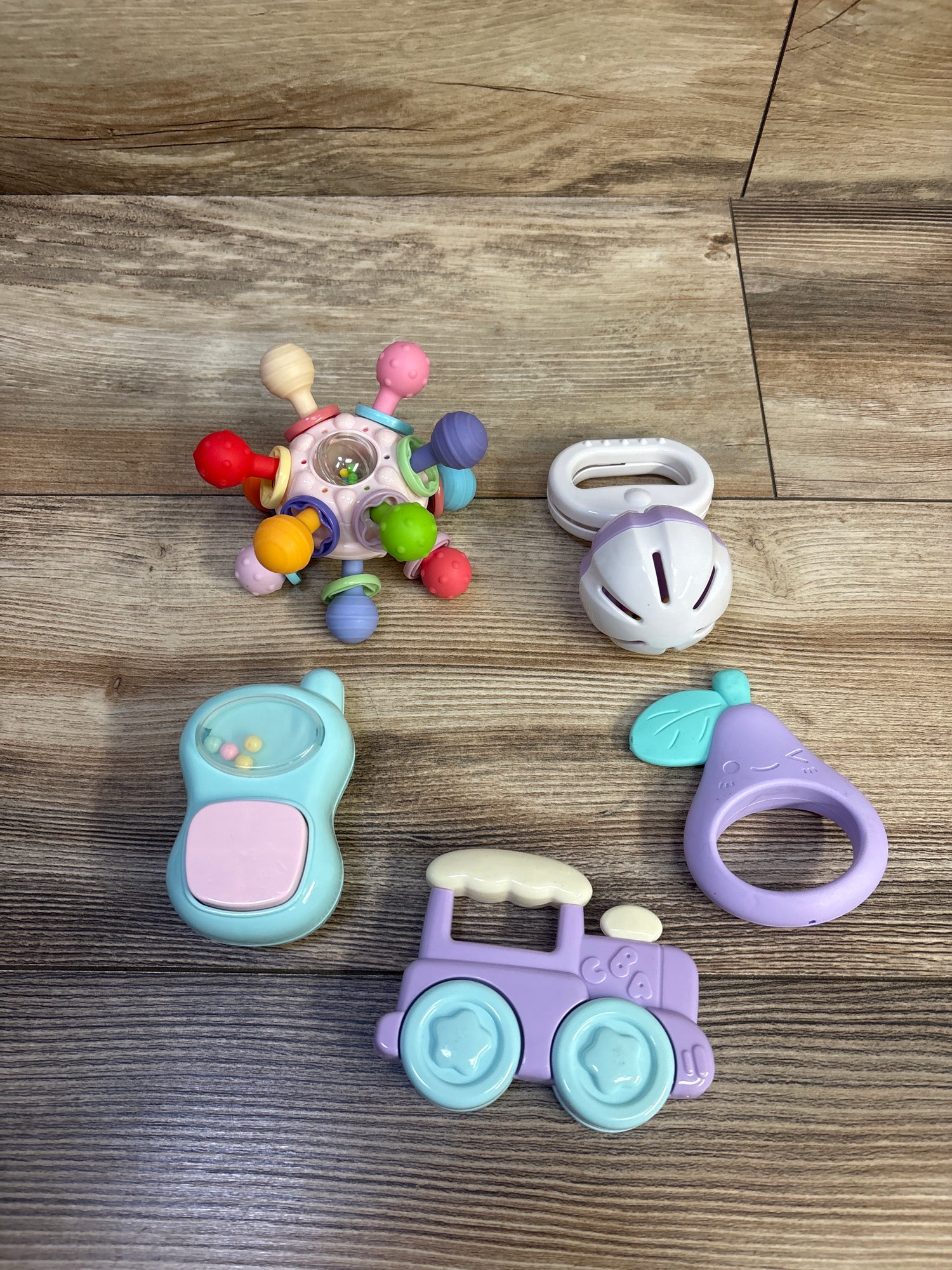 INvench 5pc Teether/Rattle Sensory Toys
