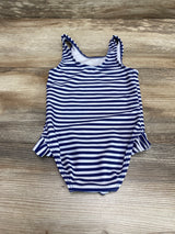 Mothercare Striped 1pc Swimsuit Navy sz 9-12m