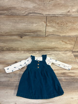 Carter's 2pc Long Sleeve Shirt & Corduroy Skirtall Set Ivory sz 12m