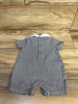 Edgehill Collection Striped Polo Romper Blue sz 6m
