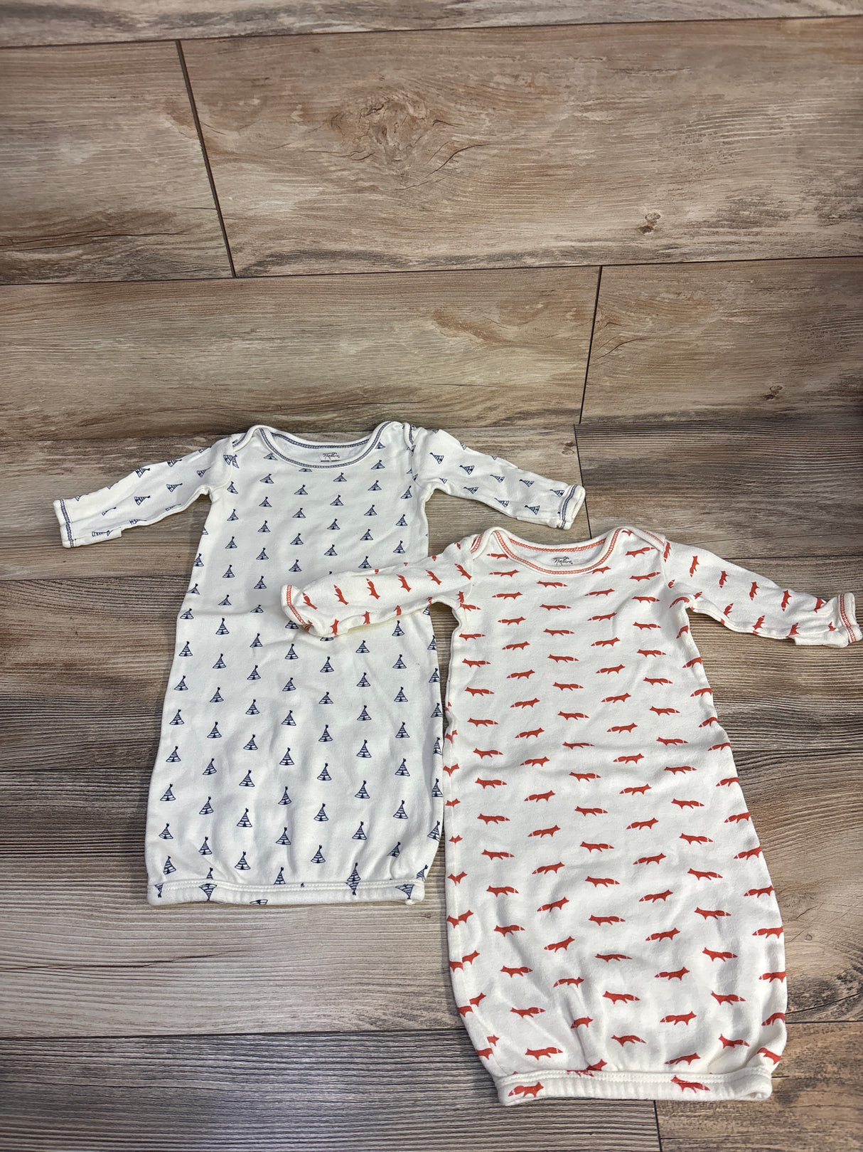 Touched By Nature 2pk Sleeper Gowns Ivory sz Preemie