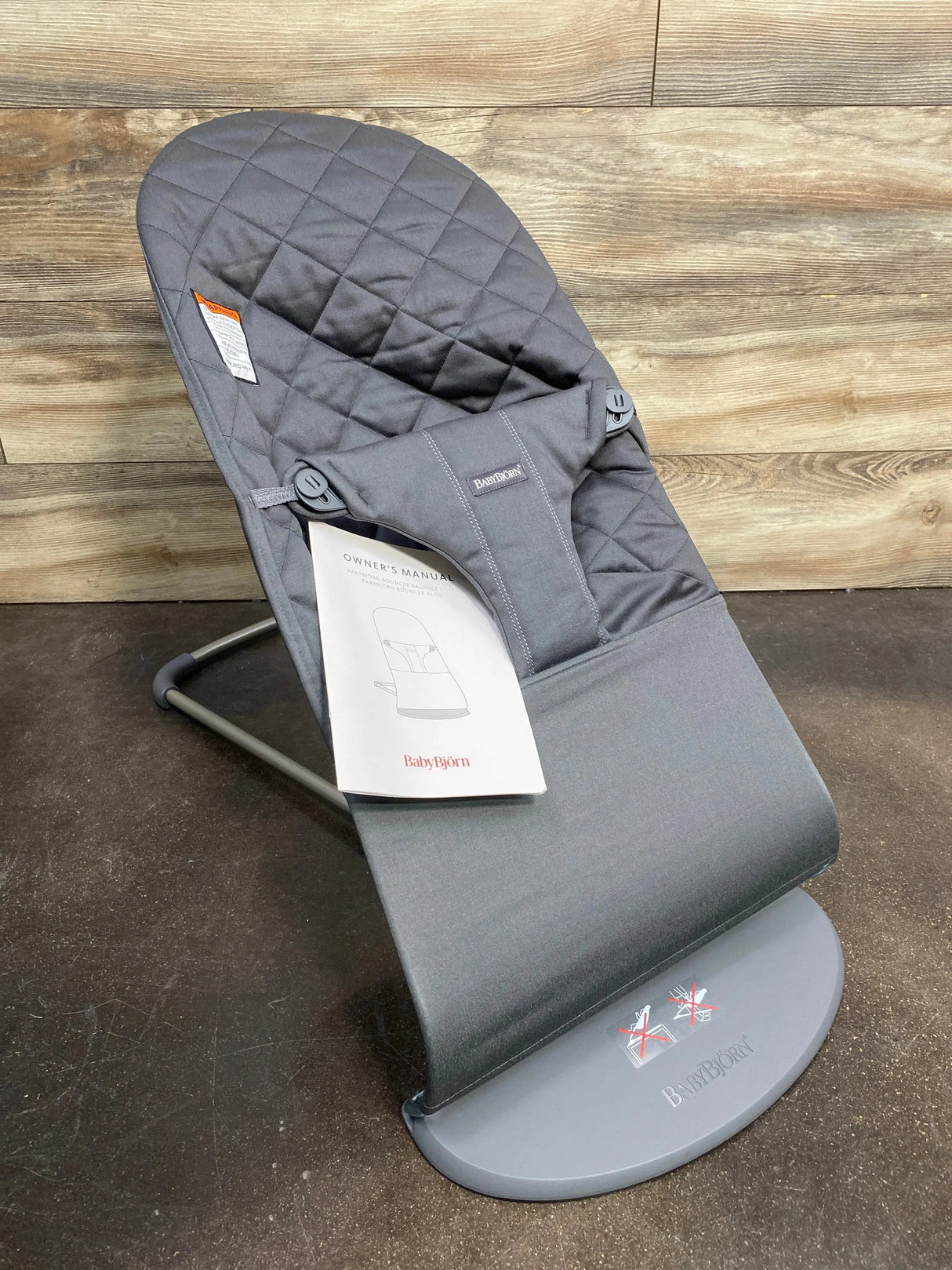 NEW BabyBjörn Bouncer Bliss Classic Quilt in Anthracite