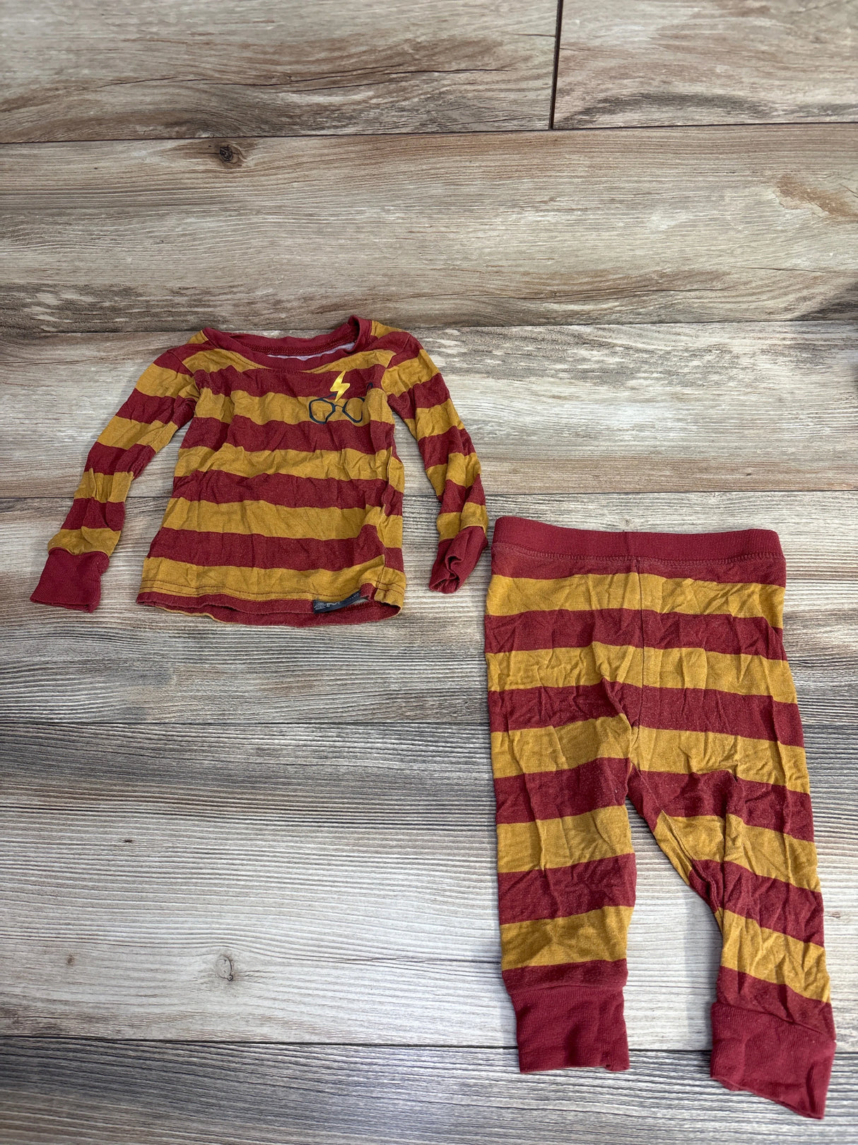Wizarding World Harry Potter 2pc Striped Pajama Set Red sz 12m