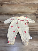 Minicoco Strawberry Footed Coverall Beige sz 0-3m