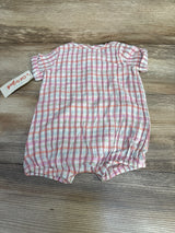 NEW Cat & Jack Plaid Shortie Romper Pink sz 3-6m