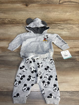 NEW Disney Baby Mickey Mouse Sweatshirt & Joggers 2pc Set Grey sz 3/6m