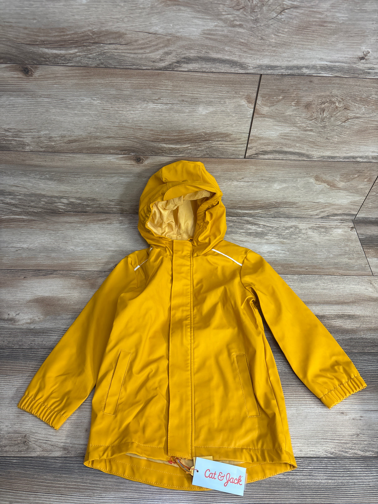 NEW Cat & Jack Rain Coat Yellow sz 4T