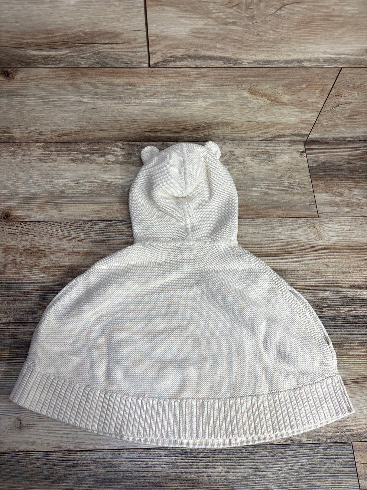 Baby Gap Garter Hoodie Poncho Ivory sz 4T