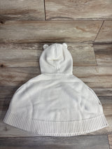 Baby Gap Garter Hoodie Poncho Ivory sz 4T