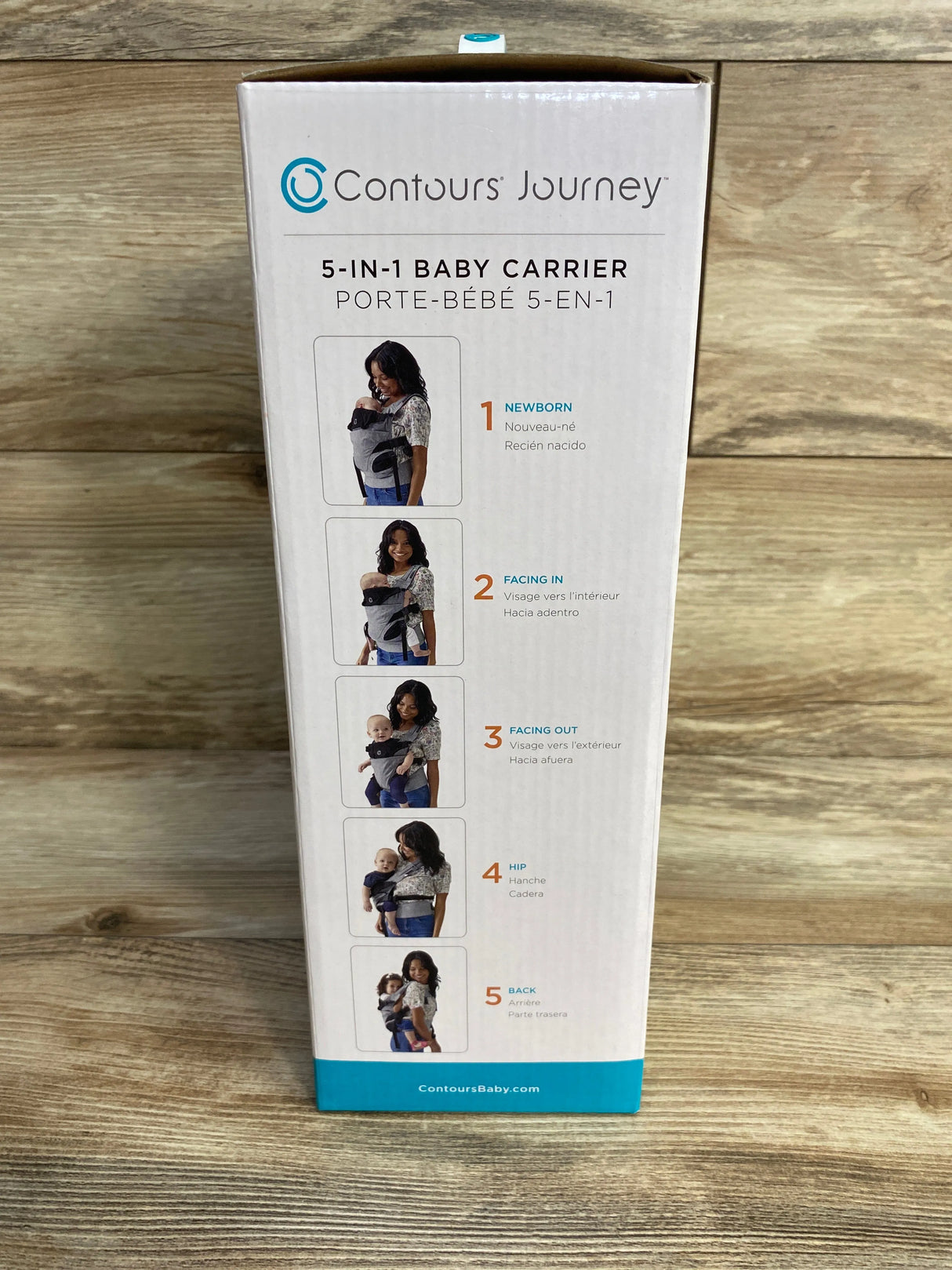 Contours Journey 5-Position Baby Carrier in Graphite 8-45lbs