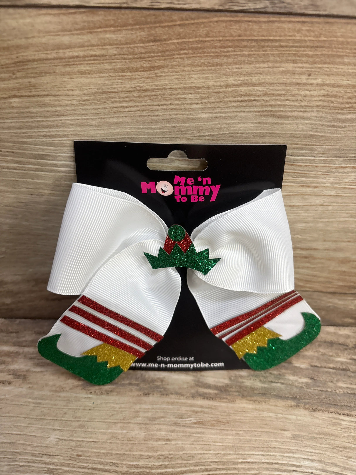 NEW Large Christmas Hair Bow White